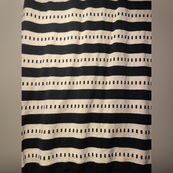 Lalavon🖤🤎 Black and cream tan Striped Knit Maxi midi Dress NWOT - Picture 5 of 15